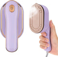 Portable Iron Steamer for Clothes, Compact Travel Size Mini Steamer,180¡ã Foldable Small Iron, 970W Handheld Steamer Support Dry and Wet Ironing for Home Travel College (Purple)