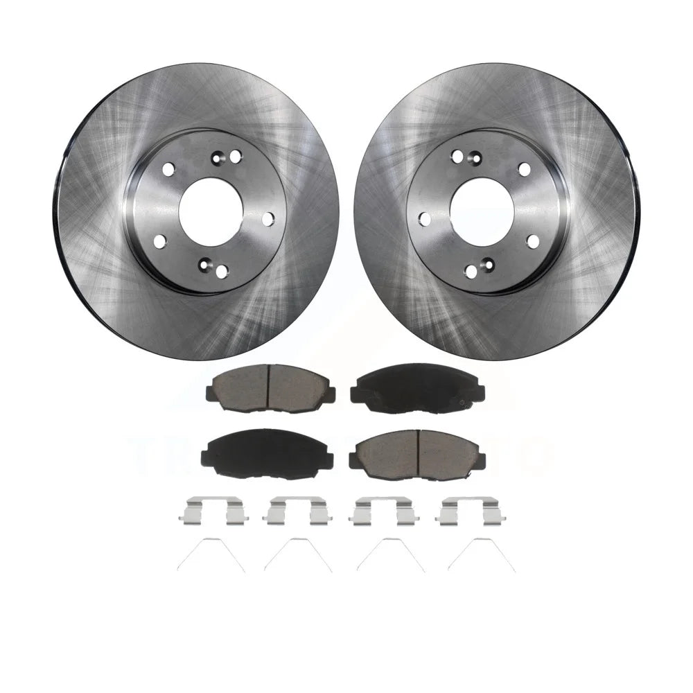 Transit Auto - Front Disc Brake Rotors And Ceramic Pads Kit For 2014-2015 Honda Civic Touring K8C-100637