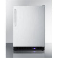 24 in. Freestanding Upright Counter Depth Freezer, Stainless Steel
