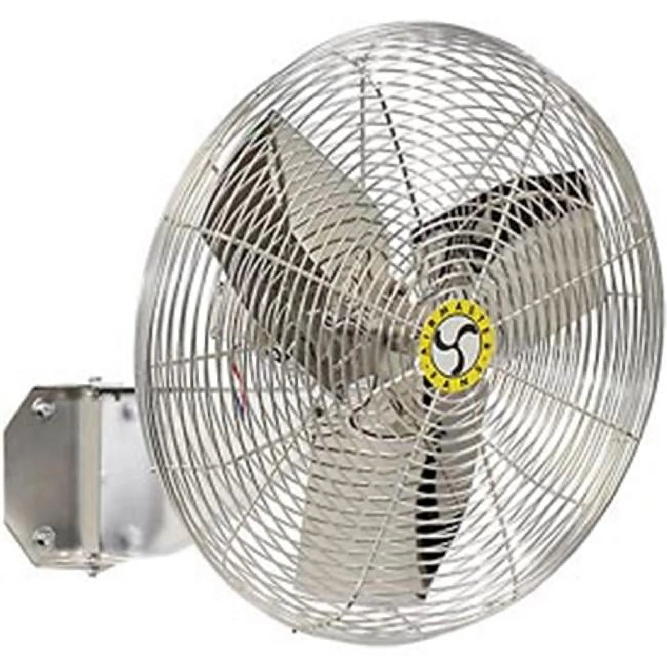 Airmaster Fan 70833 Stainless Steel WWIISS20 20 in. Wall Fan, Washdown 1 by 15 HP 2650 CFM Non-Oscillating - Silver
